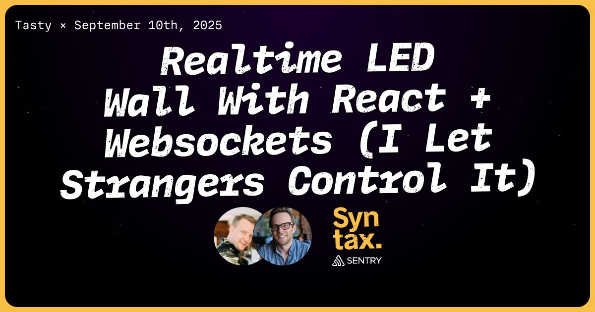 936: Realtime LED Wall With React + Websockets (I Let Strangers Control It)