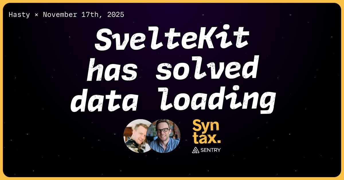 955: SvelteKit has solved data loading